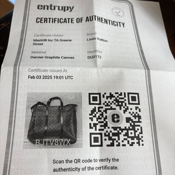 LOUIS VUITTON Tadao Hand Tote bag Damier Graphite Leather Black FLASH SALE - Picture 13 of 13